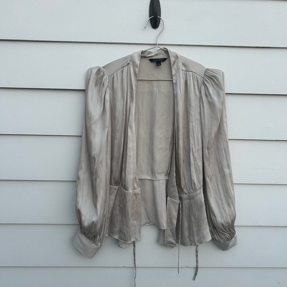 Banana republic silk gray blouse